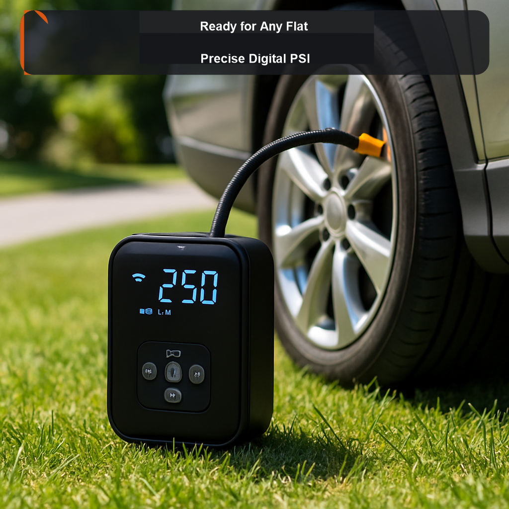 Wireless Tire Inflator - studio product photo