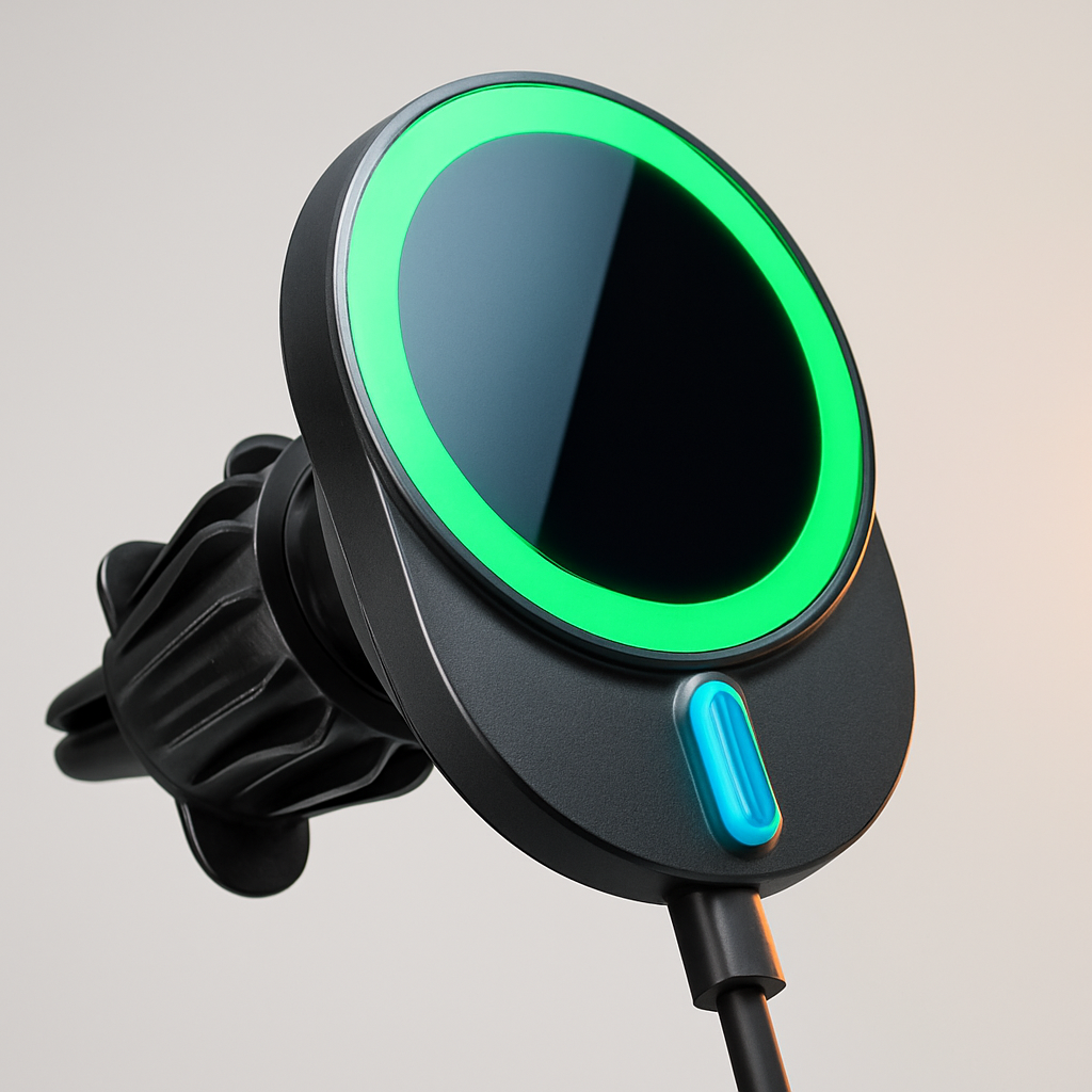 Joyroom Wireless Charging Car Mount - studio product photo in use