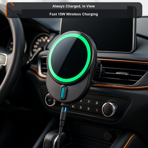 Joyroom Wireless Charging Car Mount - studio product photo