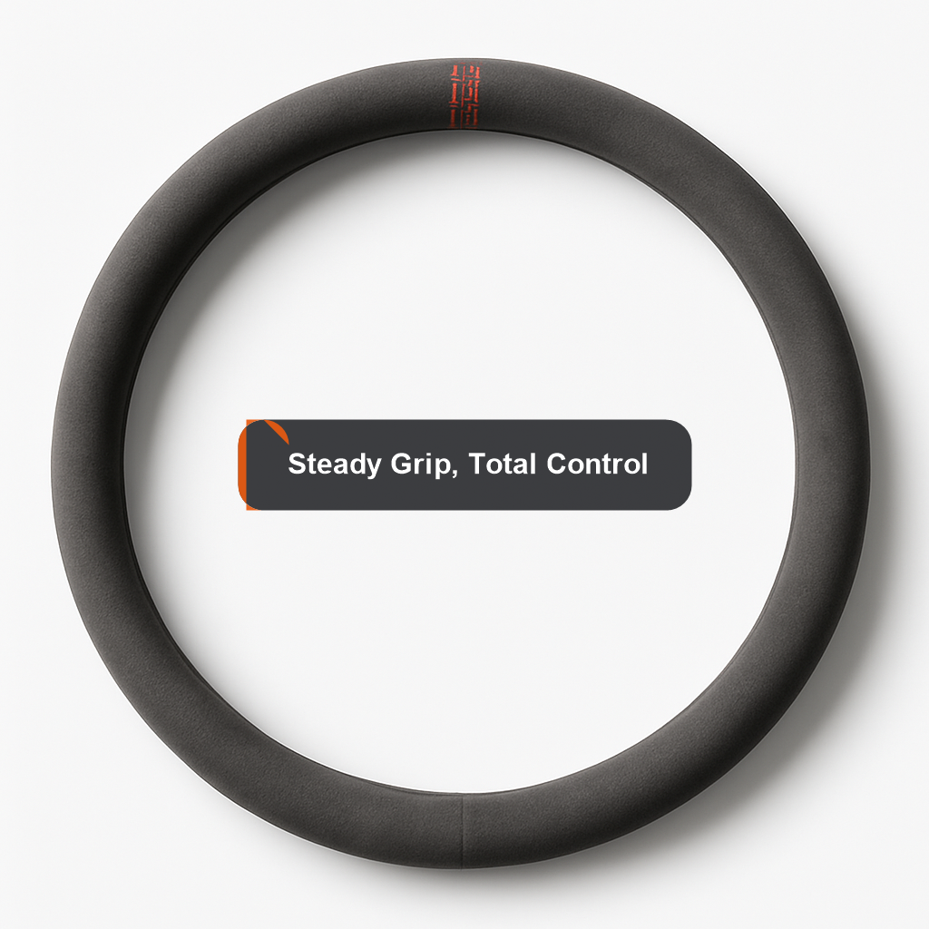 Suede Steering Wheel Cover - steady grip, total control