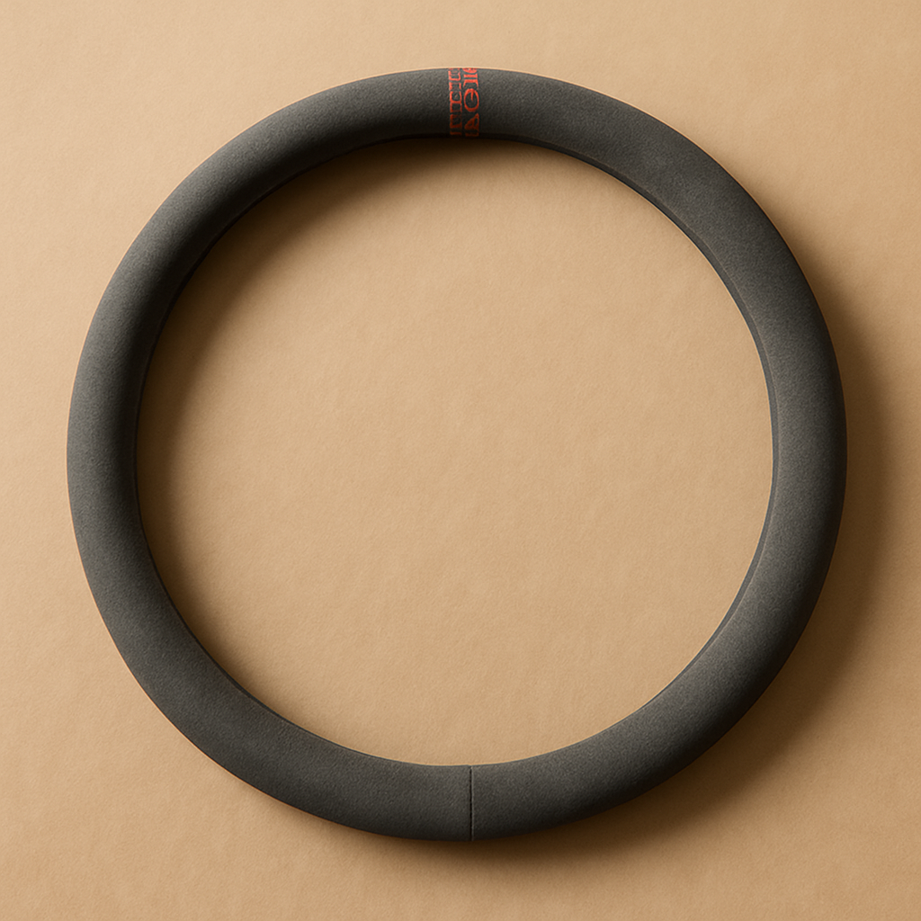 Suede Steering Wheel Cover - studio product photo angled view
