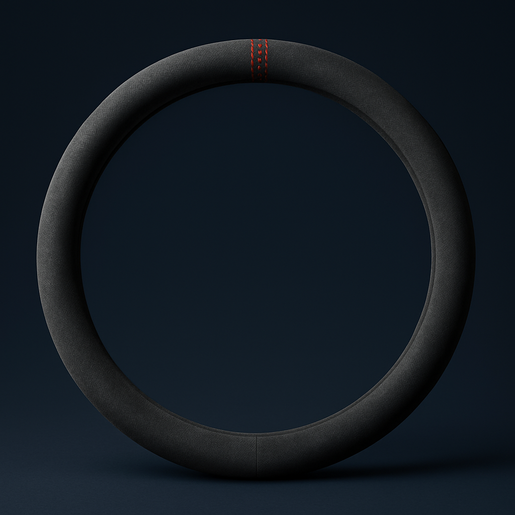 Suede Steering Wheel Cover - studio product photo detail view