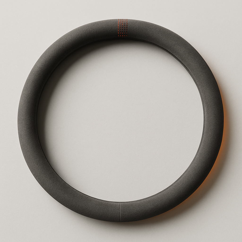 Suede Steering Wheel Cover - studio product photo in use