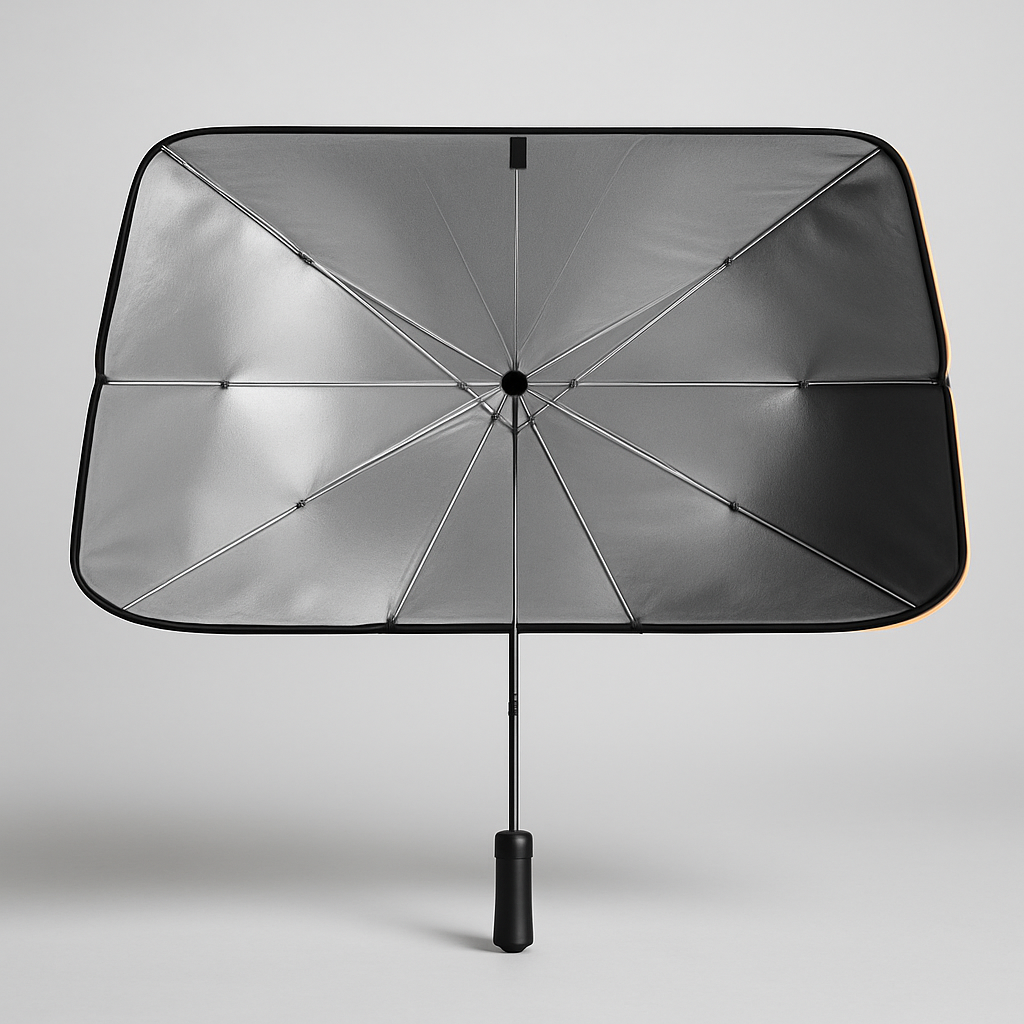 Car Windshield Sunshade - studio product photo in use