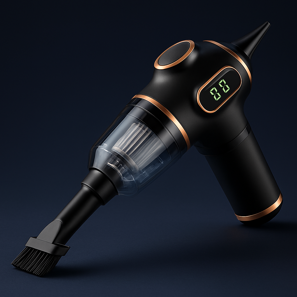 Portable Car & Home Vacuum - studio product photo detail view